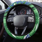 Torres Strait Islands Steering Wheel Cover Dhari Turtles Sea Animal Aboriginal Dot Art
