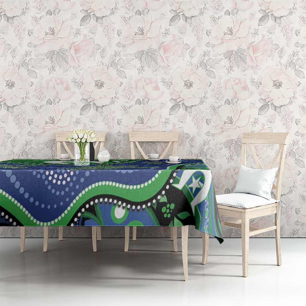 Torres Strait Islands Tablecloth Dhari Turtles Sea Animal Aboriginal Dot Art