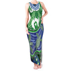 Torres Strait Islands Tank Maxi Dress Dhari Turtles Sea Animal Aboriginal Dot Art