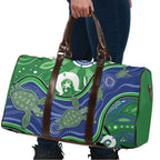 Torres Strait Islands Travel Bag Dhari Turtles Sea Animal Aboriginal Dot Art