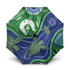 Torres Strait Islands Umbrella Dhari Turtles Sea Animal Aboriginal Dot Art