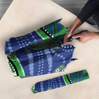 Torres Strait Islands Umbrella Dhari Turtles Sea Animal Aboriginal Dot Art