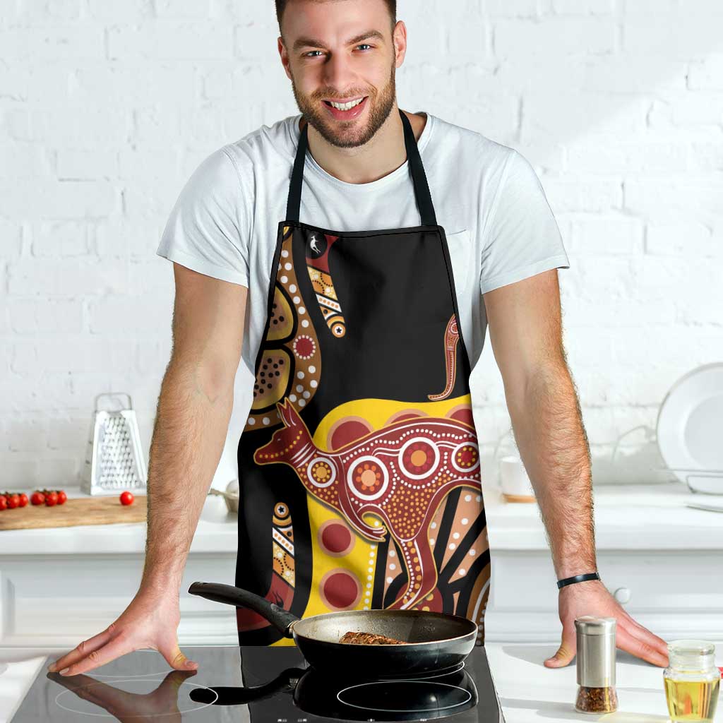 Kangaroo Australia Apron Aussie Aboriginal Dot Art