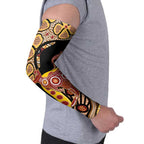 Kangaroo Australia Arm Sleeves Aussie Aboriginal Dot Art