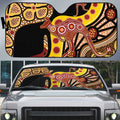 Kangaroo Australia Auto Sun Shade Aussie Aboriginal Dot Art