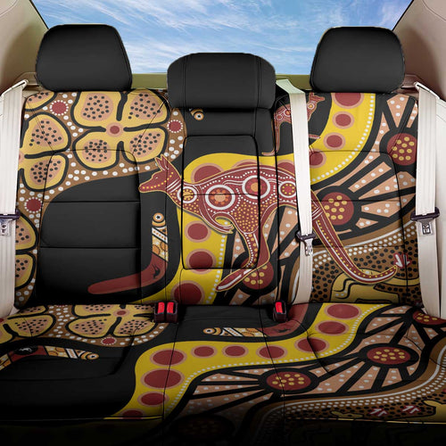 Kangaroo Australia Back Car Seat Cover Aussie Aboriginal Dot Art