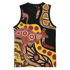 Kangaroo Australia Basketball Jersey Aussie Aboriginal Dot Art