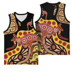 Kangaroo Australia Basketball Jersey Aussie Aboriginal Dot Art