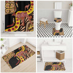 Kangaroo Australia Bathroom Set Aussie Aboriginal Dot Art