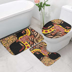 Kangaroo Australia Bathroom Set Aussie Aboriginal Dot Art