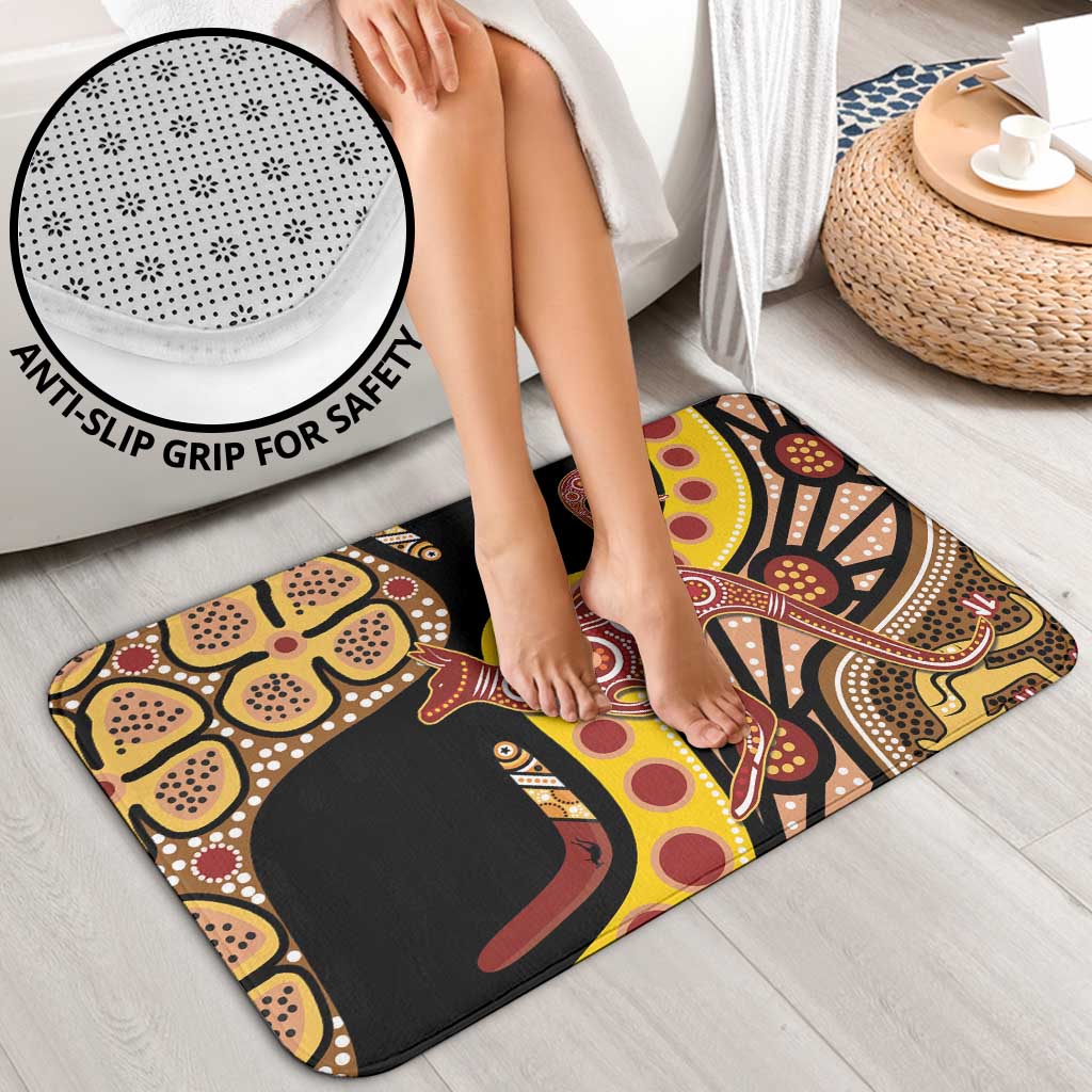 Kangaroo Australia Bathroom Set Aussie Aboriginal Dot Art