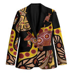 Kangaroo Australia Blazer Aussie Aboriginal Dot Art