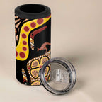 Kangaroo Australia 4 in 1 Can Cooler Tumbler Aussie Aboriginal Dot Art