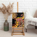 Kangaroo Australia Canvas Wall Art Aussie Aboriginal Dot Art