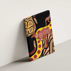Kangaroo Australia Canvas Wall Art Aussie Aboriginal Dot Art