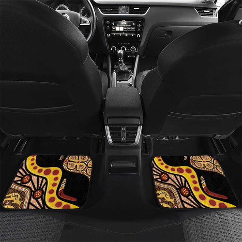 Kangaroo Australia Car Mats Aussie Aboriginal Dot Art