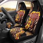 Kangaroo Australia Car Seat Cover Aussie Aboriginal Dot Art