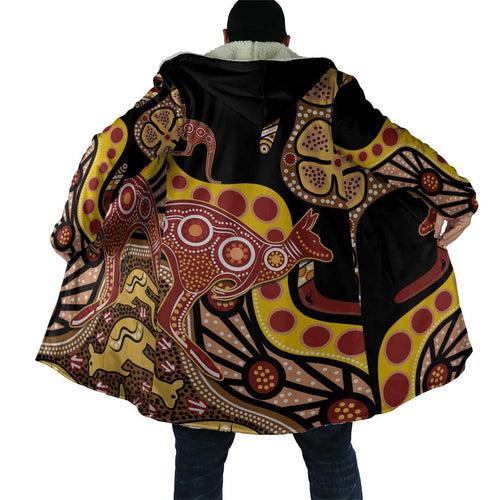 Kangaroo Australia Cloak Aussie Aboriginal Dot Art