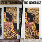 Kangaroo Australia Door Cover Aussie Aboriginal Dot Art