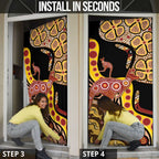 Kangaroo Australia Door Cover Aussie Aboriginal Dot Art