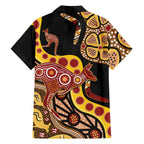 Kangaroo Australia Hawaiian Shirt Aussie Aboriginal Dot Art