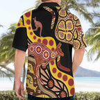 Kangaroo Australia Hawaiian Shirt Aussie Aboriginal Dot Art