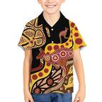 Kangaroo Australia Hawaiian Shirt Aussie Aboriginal Dot Art