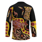 Kangaroo Australia Hockey Jersey Aussie Aboriginal Dot Art