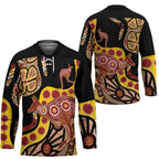 Kangaroo Australia Hockey Jersey Aussie Aboriginal Dot Art