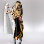 Kangaroo Australia Hooded Blanket Aussie Aboriginal Dot Art
