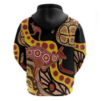 Kangaroo Australia Hoodie Aussie Aboriginal Dot Art