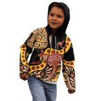Kangaroo Australia Kid Hoodie Aussie Aboriginal Dot Art