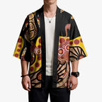 Kangaroo Australia Kimono Aussie Aboriginal Dot Art
