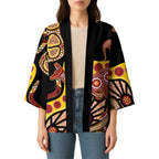 Kangaroo Australia Kimono Aussie Aboriginal Dot Art