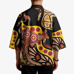 Kangaroo Australia Kimono Aussie Aboriginal Dot Art
