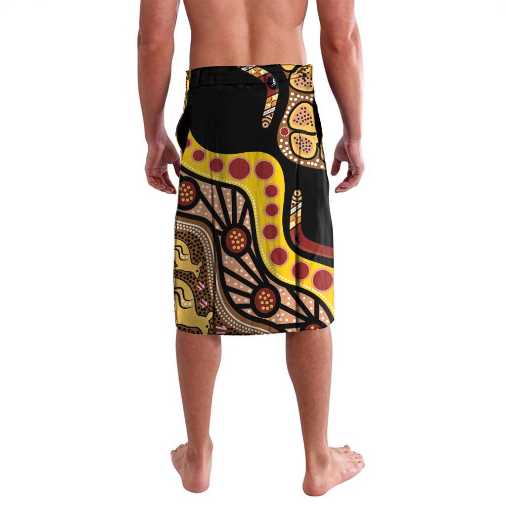 Kangaroo Australia Lavalava Aussie Aboriginal Dot Art