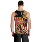 Kangaroo Australia Men Tank Top Aussie Aboriginal Dot Art