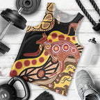 Kangaroo Australia Men Tank Top Aussie Aboriginal Dot Art