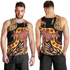 Kangaroo Australia Men Tank Top Aussie Aboriginal Dot Art