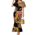 Kangaroo Australia Mermaid Dress Aussie Aboriginal Dot Art