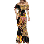 Kangaroo Australia Mermaid Dress Aussie Aboriginal Dot Art