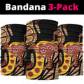 Kangaroo Australia Neck Gaiter Aussie Aboriginal Dot Art