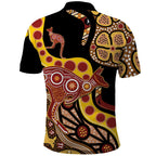 Kangaroo Australia Polo Shirt Aussie Aboriginal Dot Art