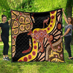 Kangaroo Australia Quilt Aussie Aboriginal Dot Art