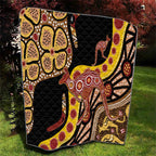 Kangaroo Australia Quilt Aussie Aboriginal Dot Art