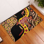 Kangaroo Australia Rubber Doormat Aussie Aboriginal Dot Art