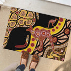 Kangaroo Australia Rubber Doormat Aussie Aboriginal Dot Art
