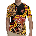 Kangaroo Australia Rugby Jersey Aussie Aboriginal Dot Art