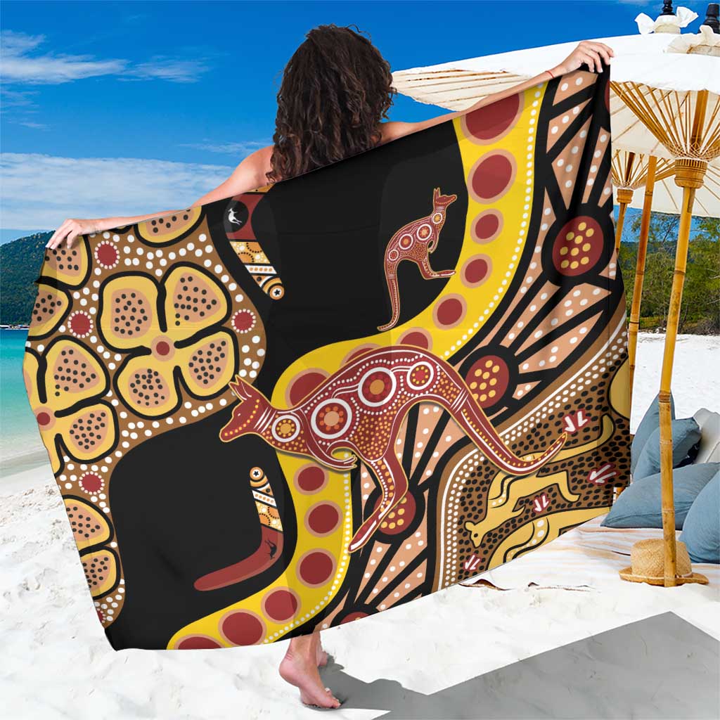 Kangaroo Australia Sarong Aussie Aboriginal Dot Art