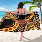 Kangaroo Australia Sarong Aussie Aboriginal Dot Art